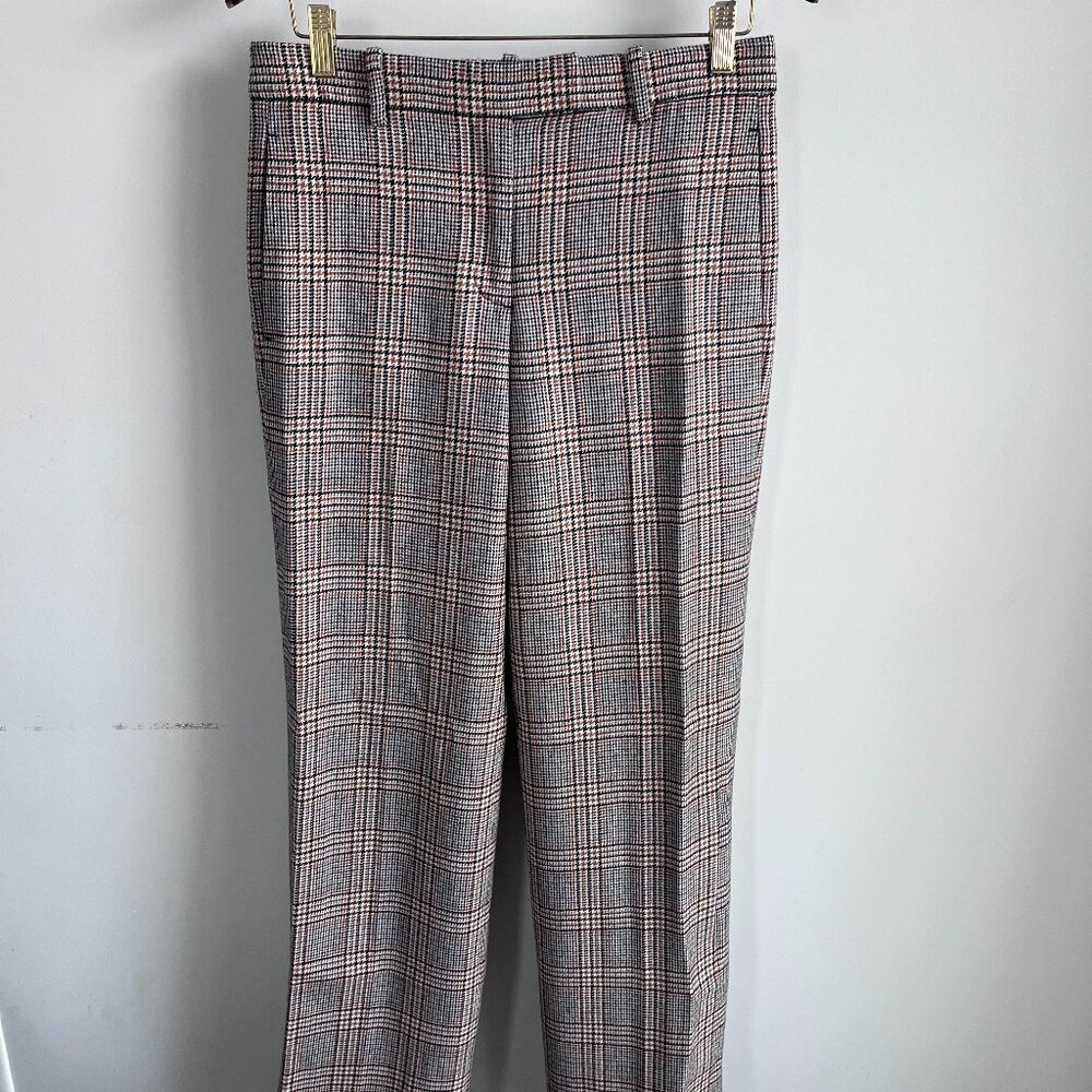 JCREW Wool Plaid Trousers Size 4